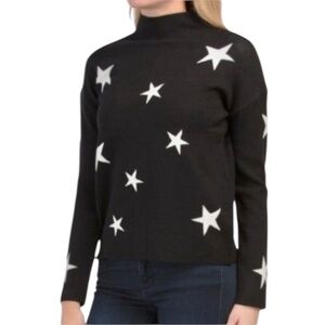 Tahari Graphic Sweater With Stars - Size Large
